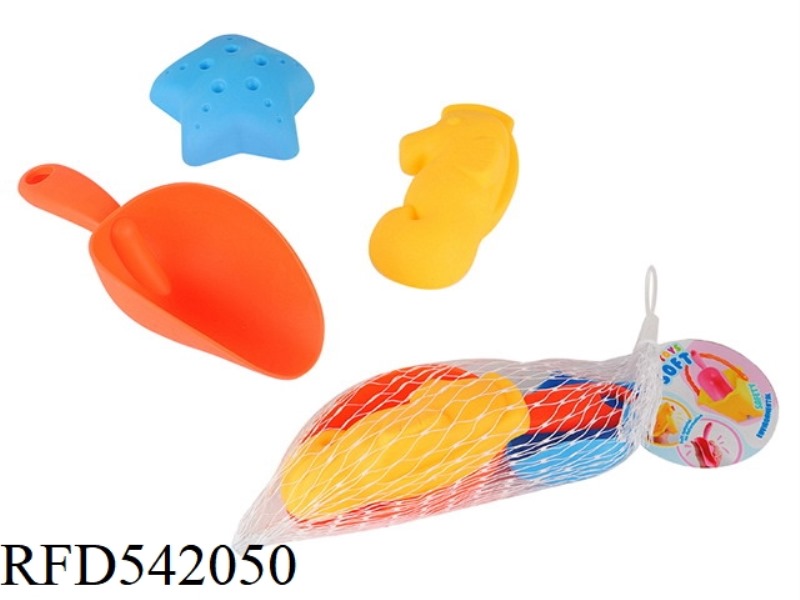 3PCS SOFT GLUE MILLET SAND SHOVEL COMBINATION