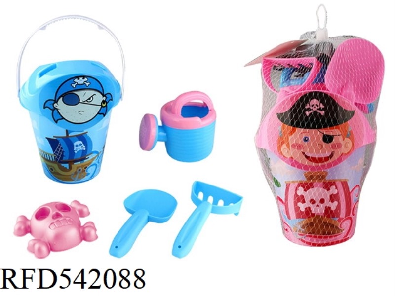 6PCS HOT PRINTING BUCKET WITH COVER COMBINATION