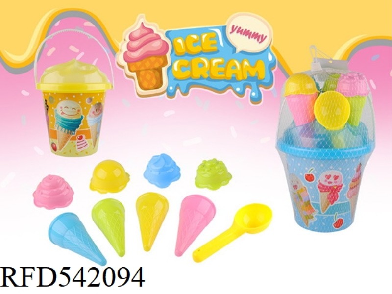 11PCS ICE CREAM HOT PRINTING LASER BUCKET COMBINATION