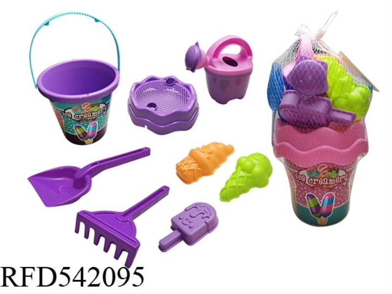 8PCS ICE CREAM HOT PRINTING LASER BUCKET COMBINATION