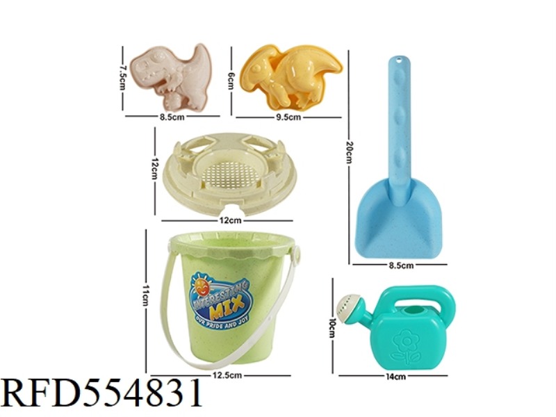 STRAW 6-PIECE BEACH SET