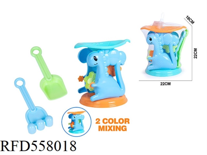DINOSAUR HOURGLASS BEACH BUCKET ATV 3PCS