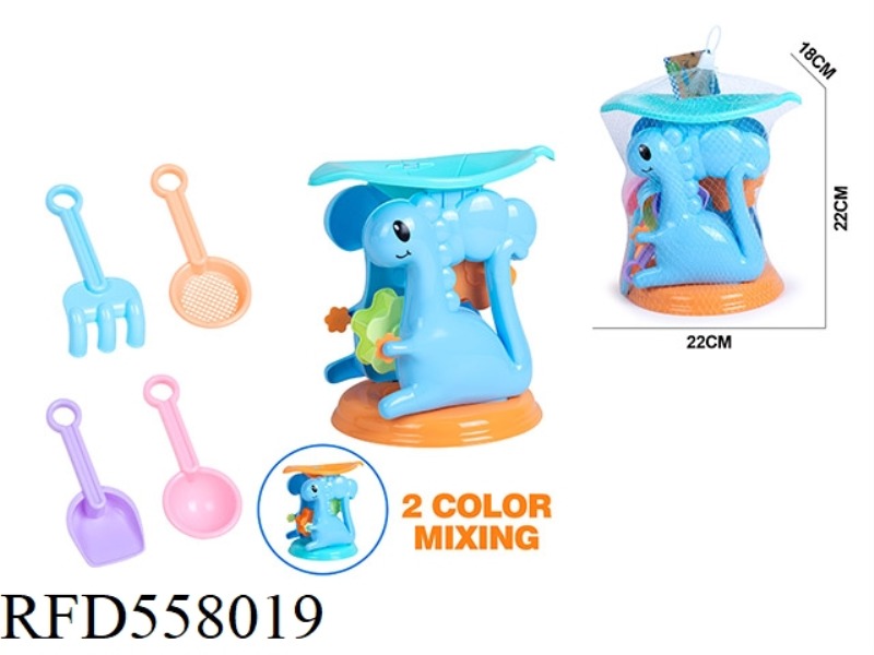 DINOSAUR HOURGLASS BEACH BUCKET ATV 3PCS