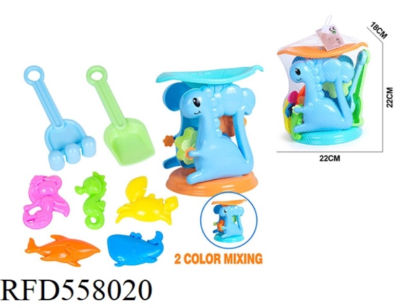 DINOSAUR HOURGLASS BEACH BUCKET ATV 8PCS