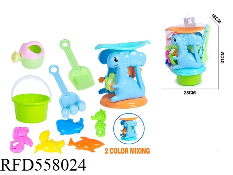 DINOSAUR HOURGLASS BEACH BUCKET ATV 10PCS