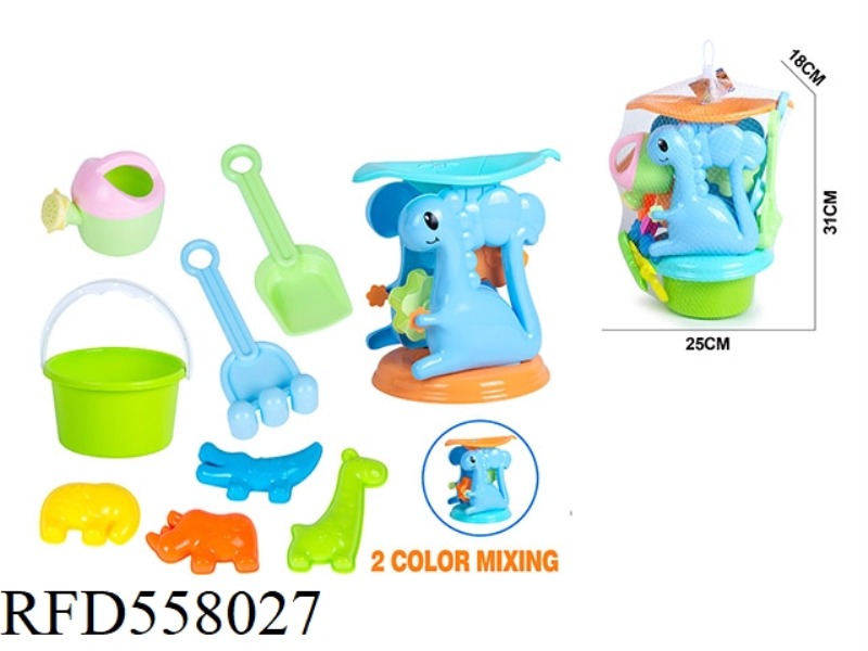 DINOSAUR HOURGLASS BEACH BUCKET ATV 9PCS