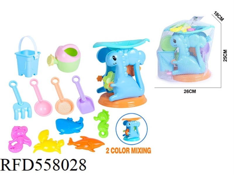DINOSAUR HOURGLASS BEACH BUCKET ATV 12PCS