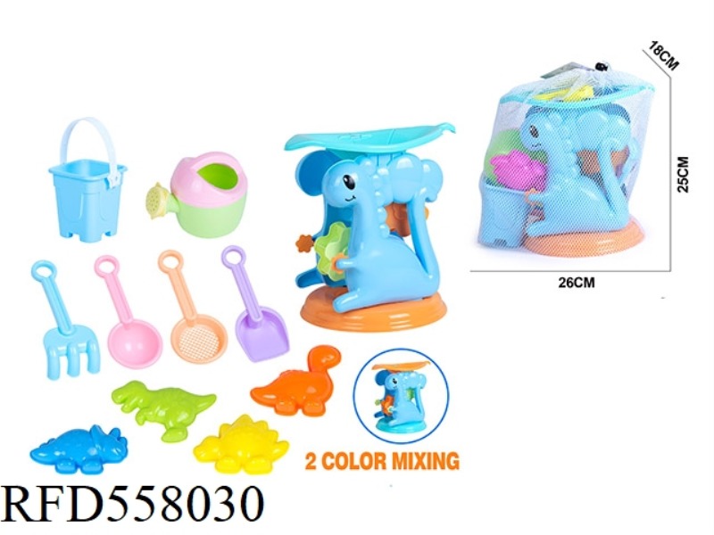 DINOSAUR HOURGLASS BEACH BUCKET ATV 11PCS
