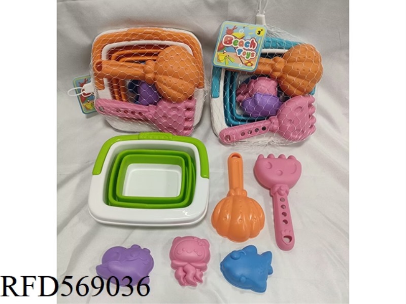 FOLDING BUCKET SET OF 6 PIECES