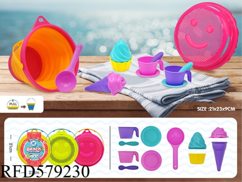 13PCS SMALL ROUND FOLDING BUCKET COMBINATION