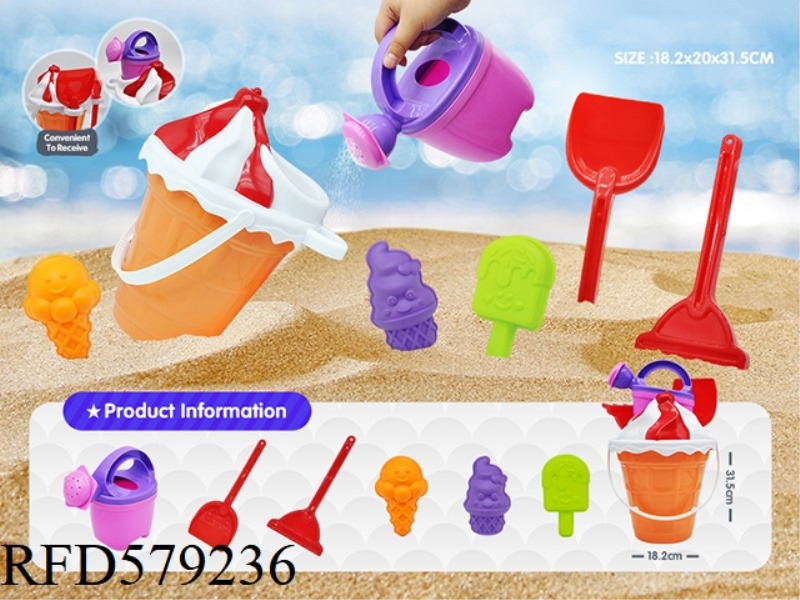 8PCS ARTIFICIAL COLOR LARGE ICE CREAM DRUM COMBINATION