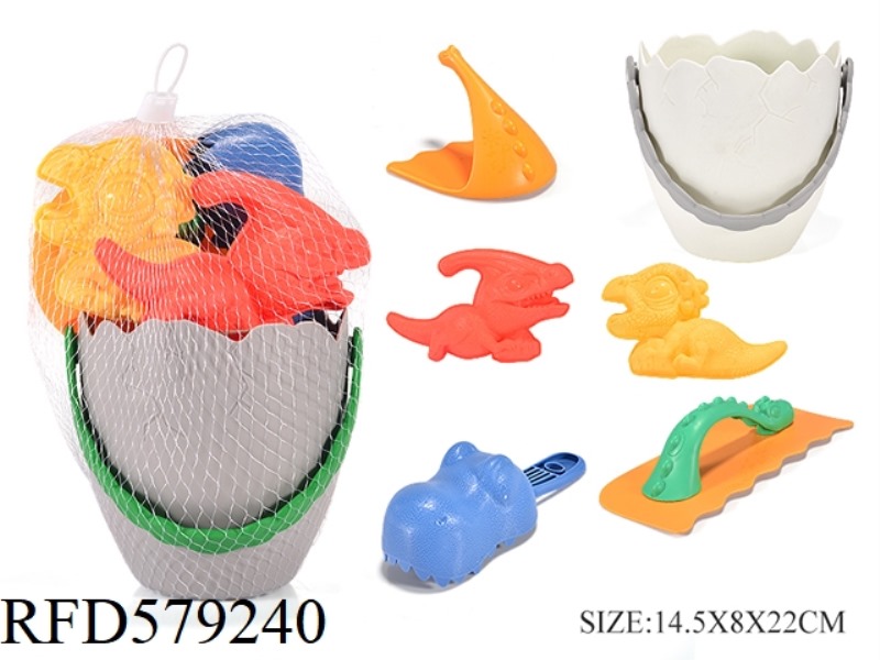 6PCS DINOSAUR EGG BUCKET SET