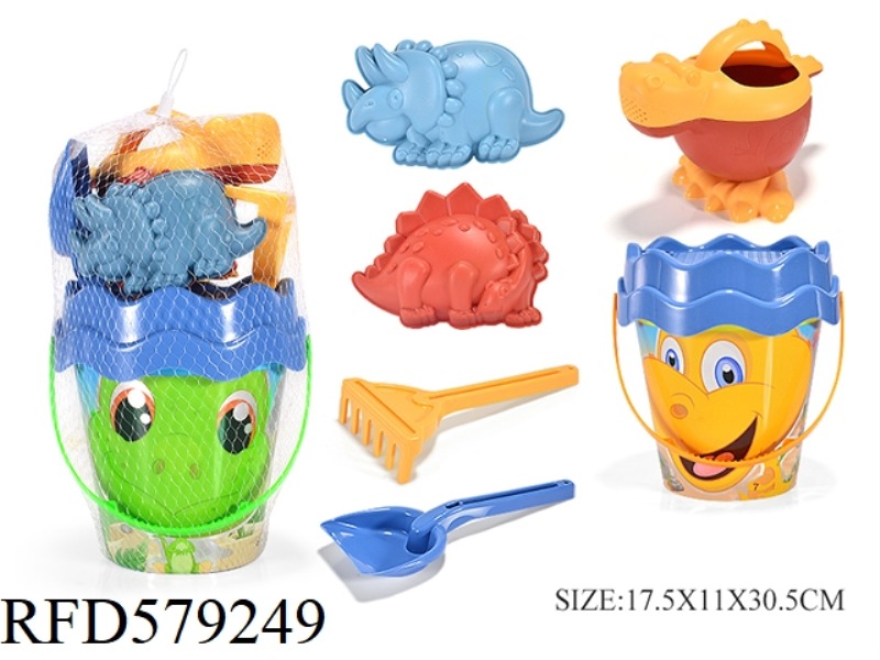 7PCS HOT PRINT DINOSAUR BUCKET COMBO