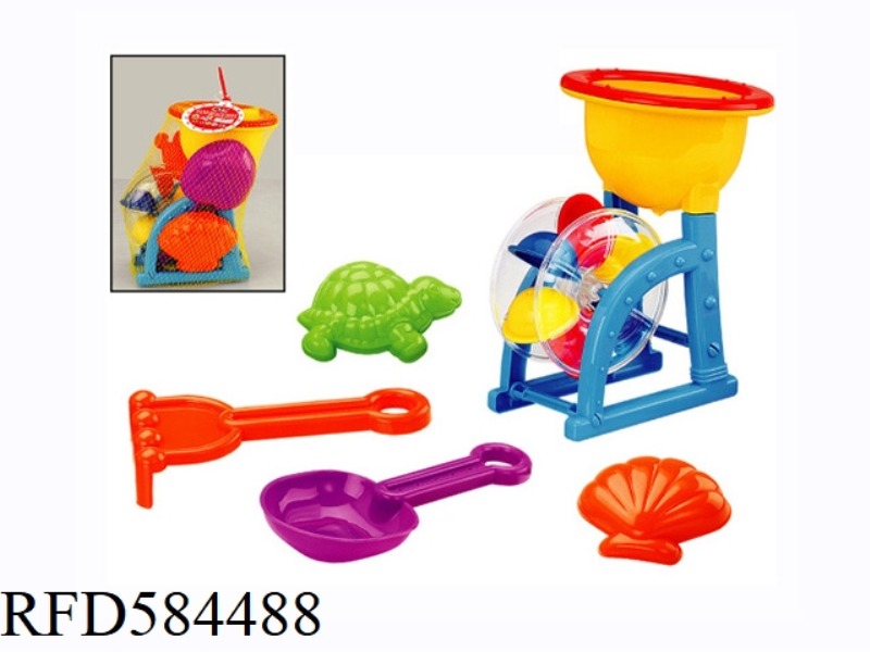 BEACH COLOR WHEEL WATERWHEEL NET BAG TAO ZHUANG