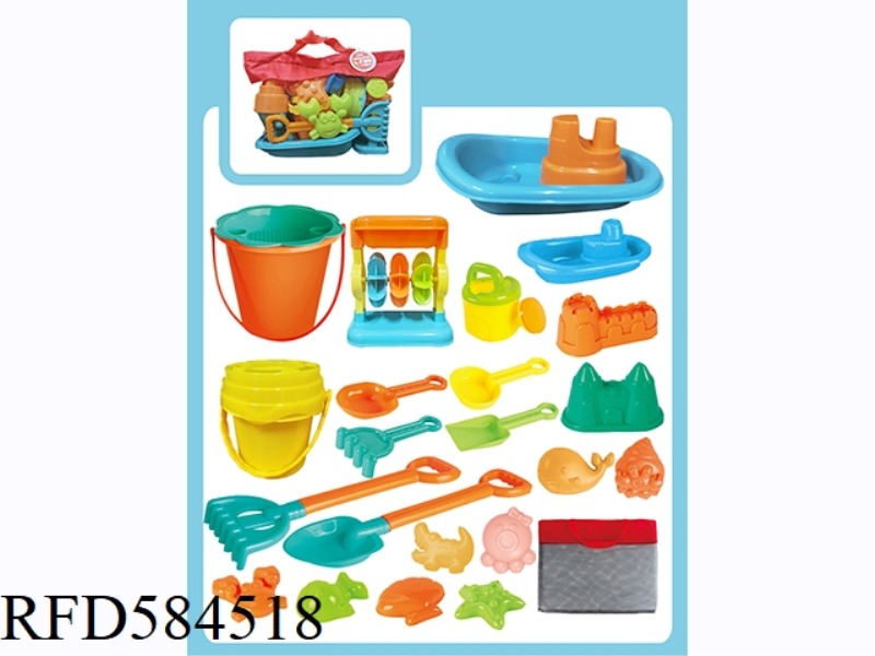 BEACH BOAT COMBINED ZIPPER NET BAG BAG