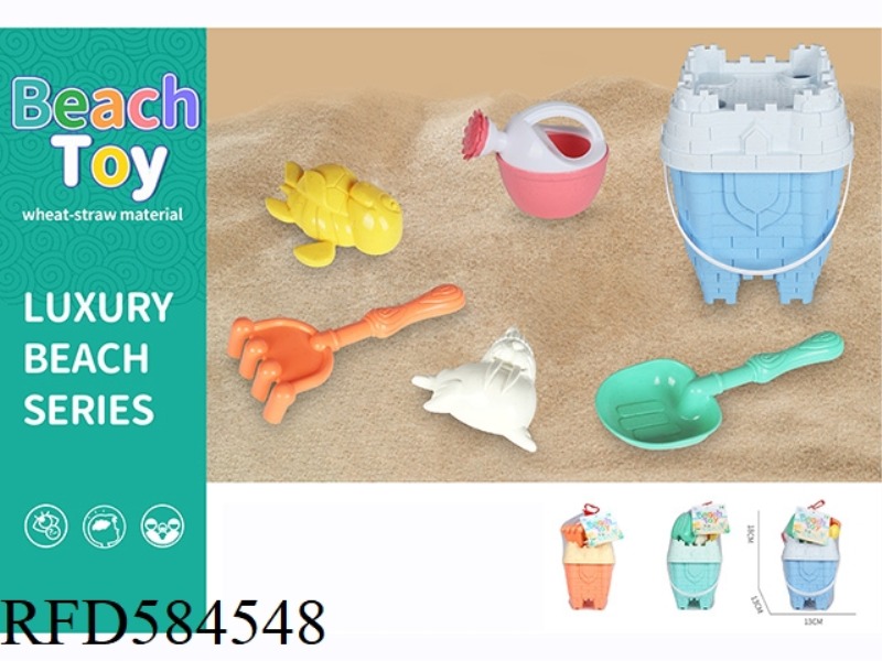 WHEAT STRAW BEACH BARREL (7 PIECES VILLAGE)