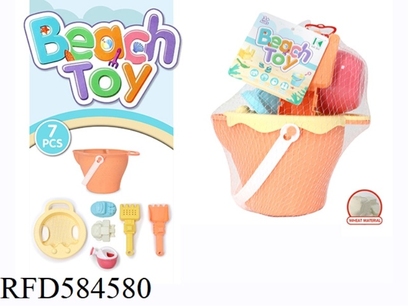 WHEAT STRAW BEACH BARREL (7 PIECES VILLAGE)