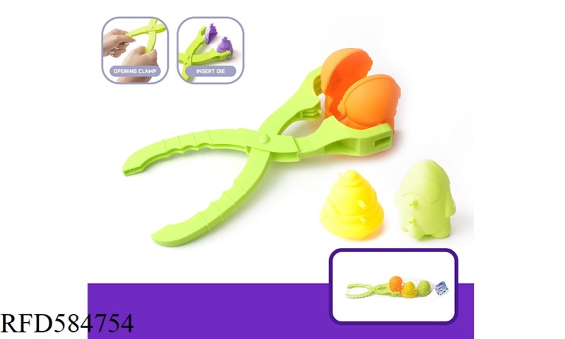 4PCS SMALL SNOW CLIP SPACE STYLE
