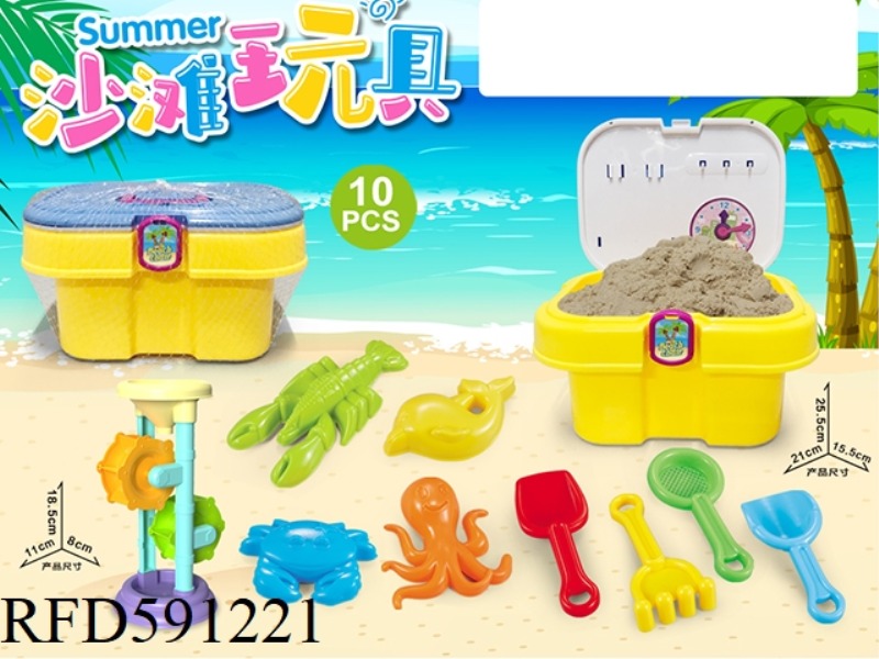 BUCKET WITH BEACH ACCESSORIES GAZA DRAIN (10PCS)