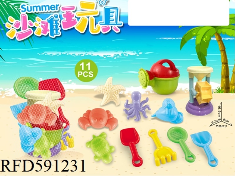 BEACH ACCESSORIES PLUS SMALL HOURGLASS (11PCS)