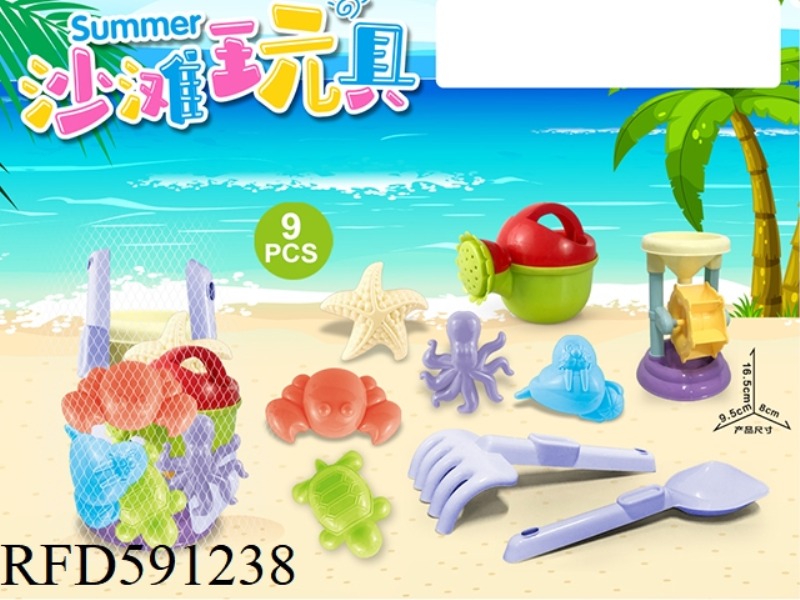 BEACH ACCESSORIES PLUS SMALL HOURGLASS (9PCS)