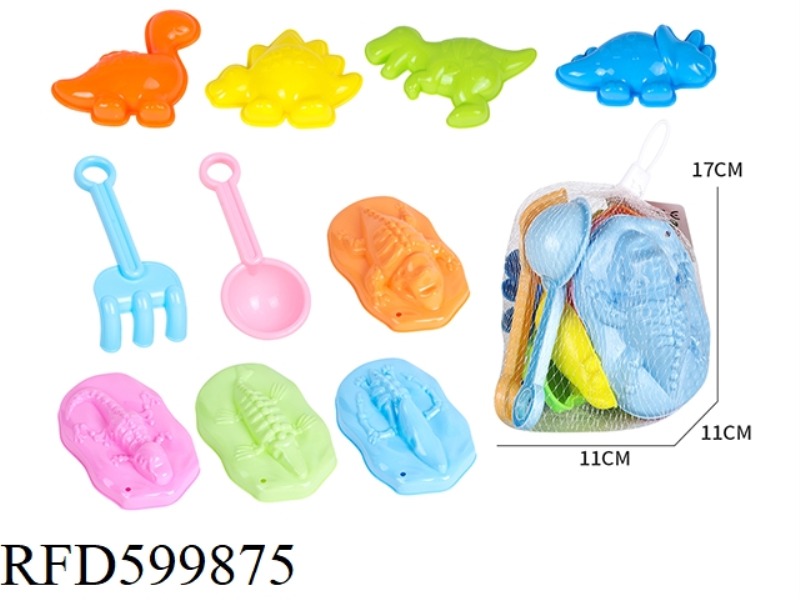 BEACH TOYS, DINOSAUR + DINOSAUR FOSSIL SET