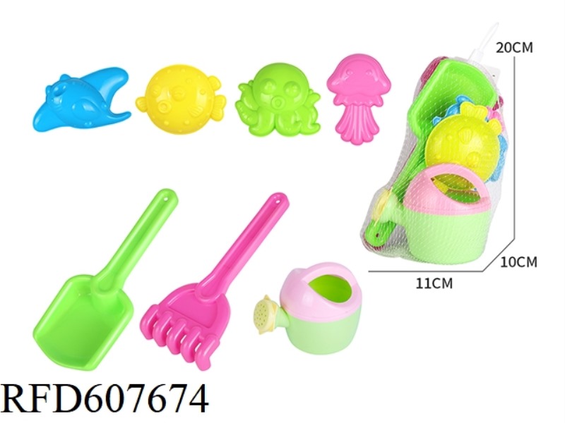 7PCS BEACH TOY SEA ANIMAL SET