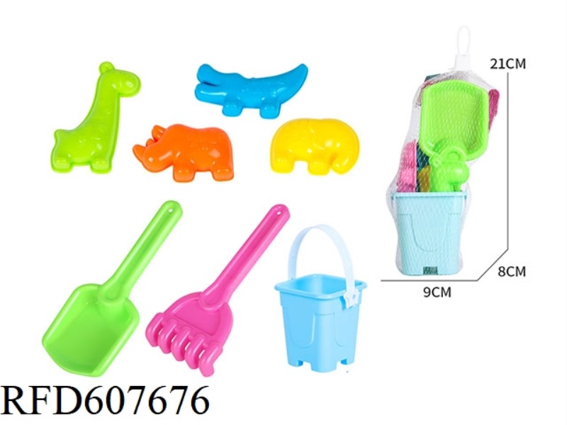7PCS BEACH TOY PRAIRIE ANIMAL SET
