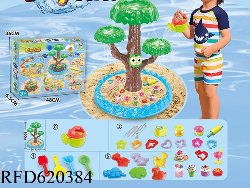 SPLASH BEACH TOYS AND COLORFUL CLAY BEACH TOYS   36PCS