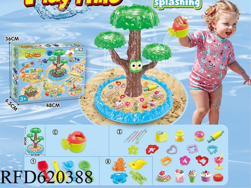 SPLASH BEACH TOYS AND COLORFUL CLAY BEACH TOYS   34PCS