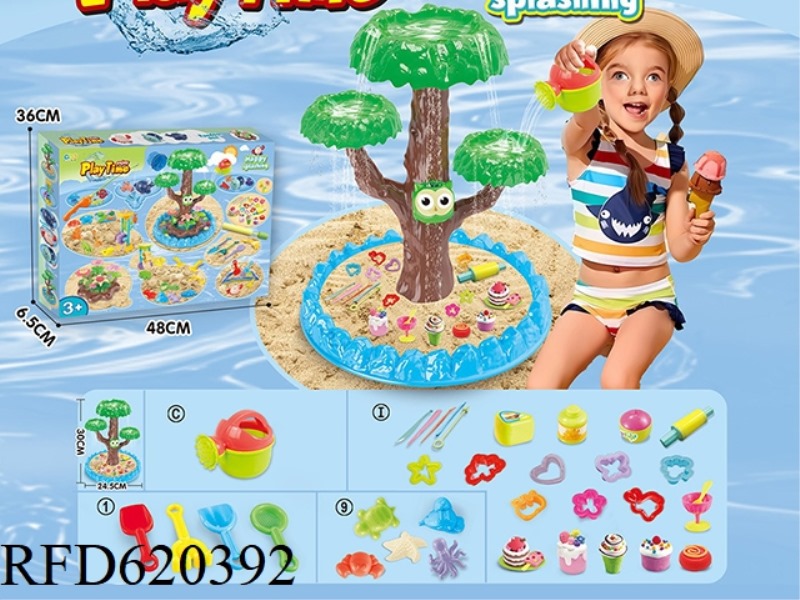SPLASH BEACH TOYS AND COLORFUL CLAY BEACH TOYS   35PCS
