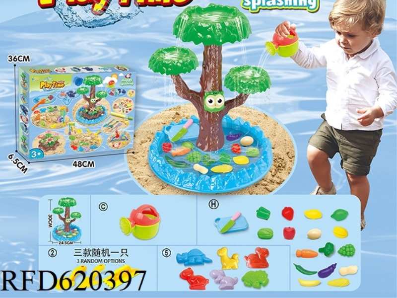 SPLASH BEACH TOYS PLUS FRUIT DINOSAUR BEACH TOYS   32PCS