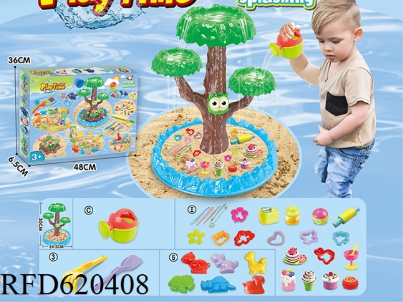 SPLASH BEACH TOYS AND COLORFUL CLAY BEACH TOYS   34PCS
