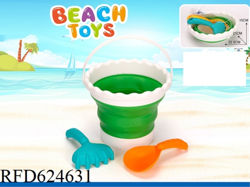 ROUND FOLDING BUCKET 3-PIECE SET