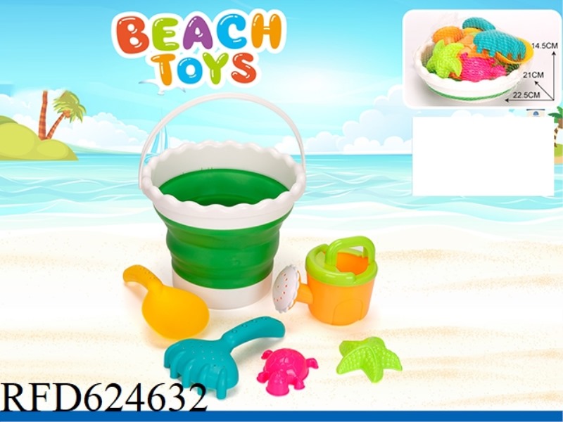 ROUND FOLDING BUCKET 6-PIECE SET