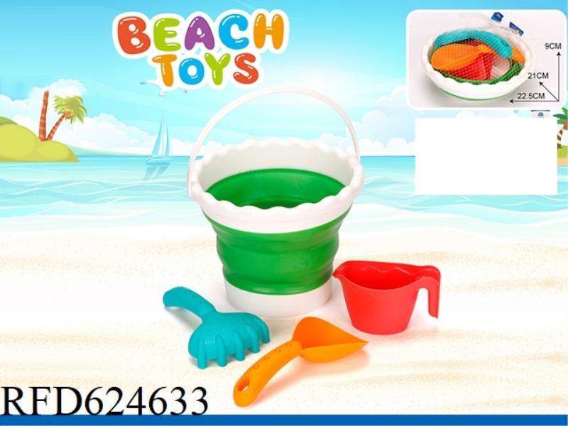 ROUND FOLDING BUCKET 4-PIECE SET