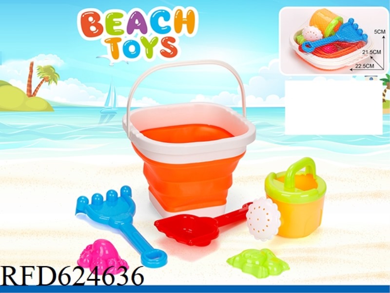 SQUARE FOLDING BUCKET 6-PIECE SET