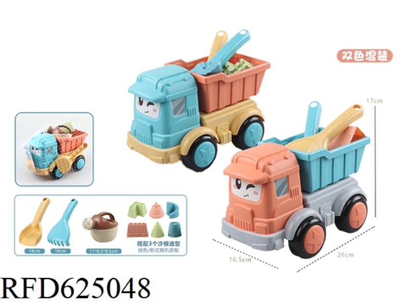 BEACH TOY CARTOON ENGINEERING CAR