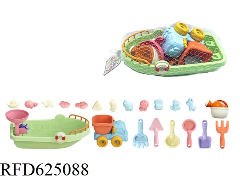 BEACH TOY SAND BOAT 21 SETS