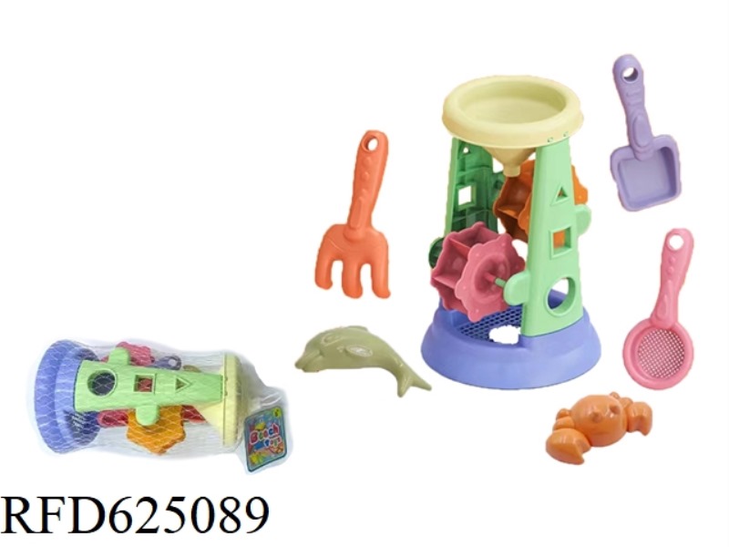 6-PIECE BEACH TOY HOURGLASS SET
