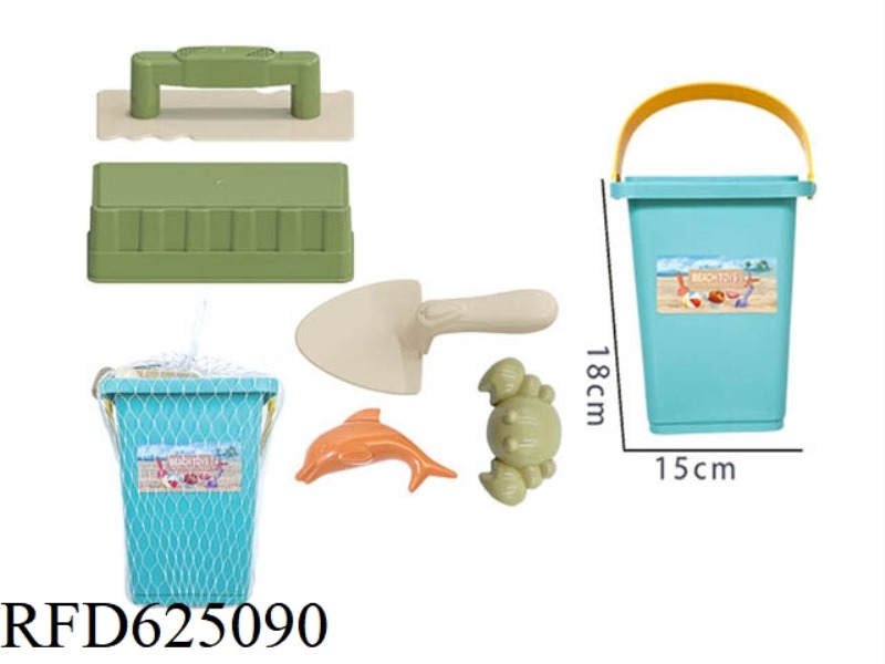 BEACH TOY BEACH BUCKET 6-PIECE SET