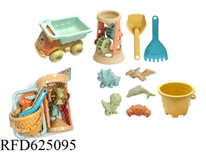 BEACH TOY ATV + HOURGLASS 9-PIECE SET