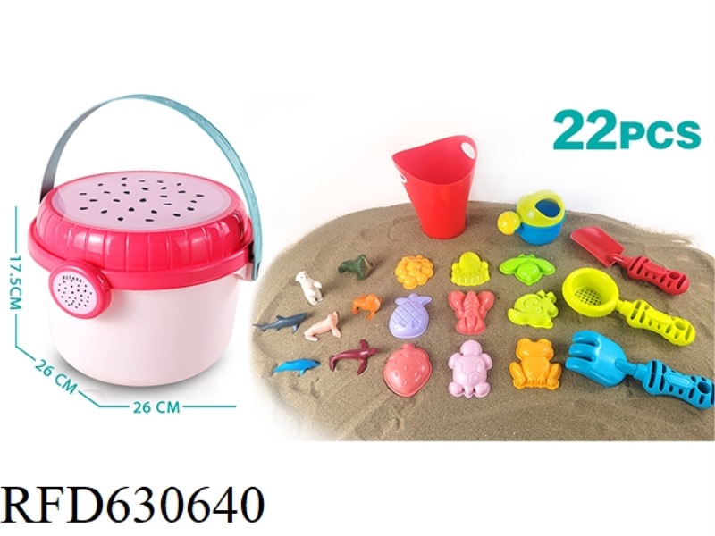 BEACH TOY STORAGE SET (22PCS)