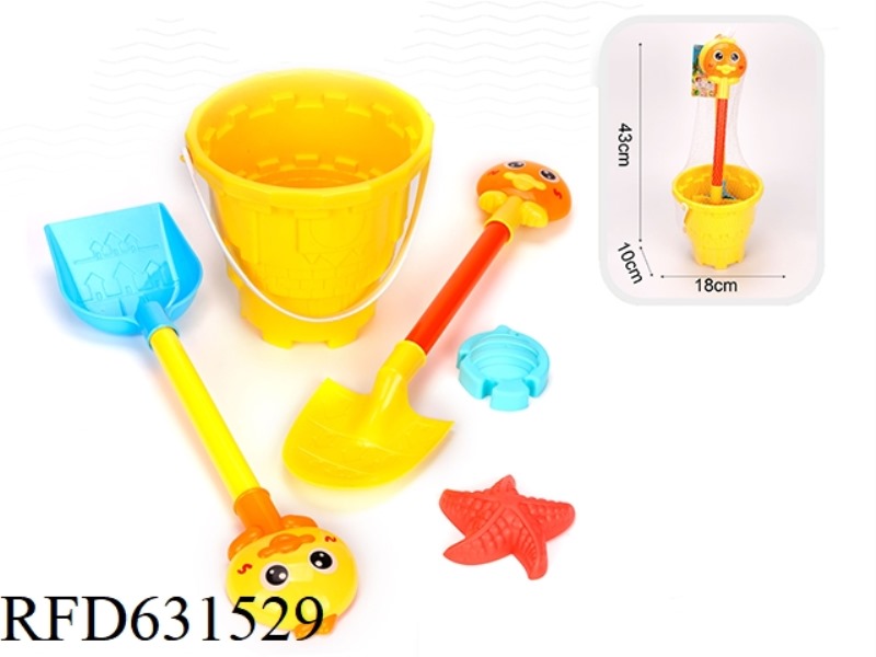 5-PIECE SET OF MEDIUM-SIZED CASTLE BARRELS