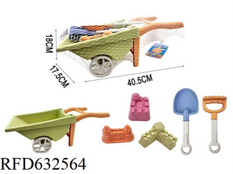 WHEAT STRAW MATERIAL TROLLEY SET