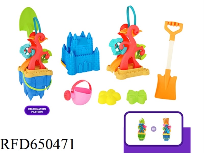 6PCS TRUNK SQUARE FUNNEL CASTLE BUCKET COMBINATION