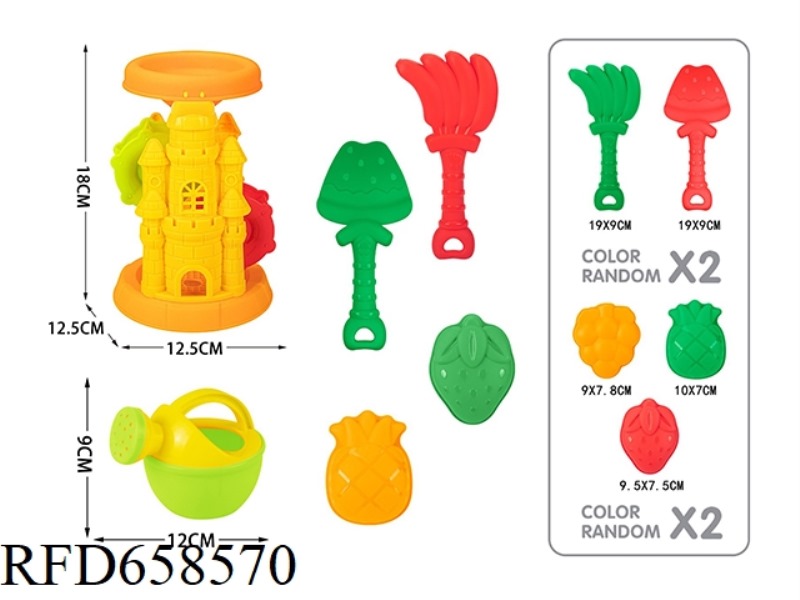 BEACH CASTLE HOURGLASS SET 6PCS