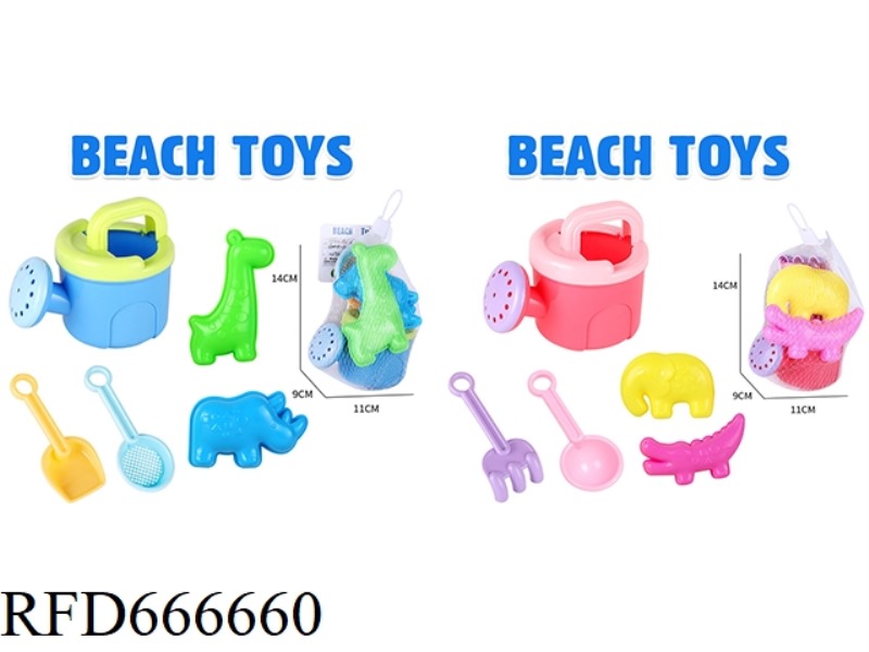 SHOWER KETTLE GRASSLAND ANIMAL SAND SEAL 5-PIECE SET