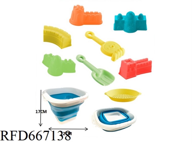 FOLDING BUCKET BEACH SERIES 9 PIECES