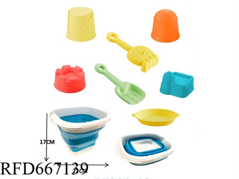 FOLDING BUCKET BEACH SERIES 8 PIECES